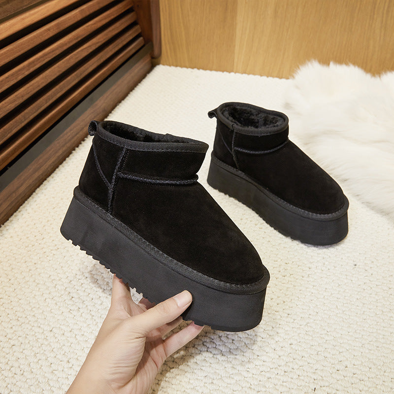 Female Fleece-lined Thickening Thermal Cotton Winter Boots