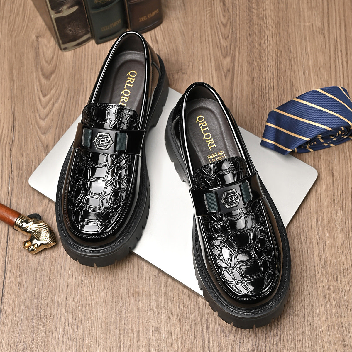 Classy Fashion Korean Style Slip-on Lofter Men's Casual Leather Shoes