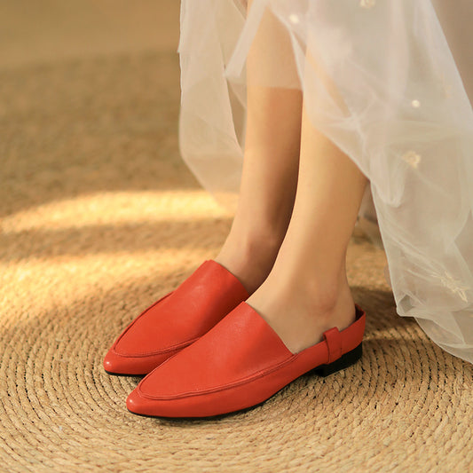 Women's Retro Affordable Luxury Soft Bottom Low Heels