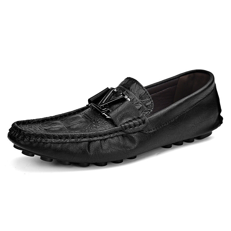 Men's Autumn Soft Bottom Slip-on Top Layer Loafers