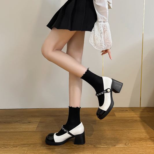 Women's Style Thick Bottom Chunky High Chain Women's Shoes