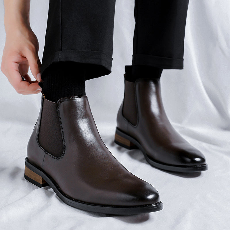 Height Increasing Male Martin Cotton Business Formal Wear Wedding Bridegroom Boots
