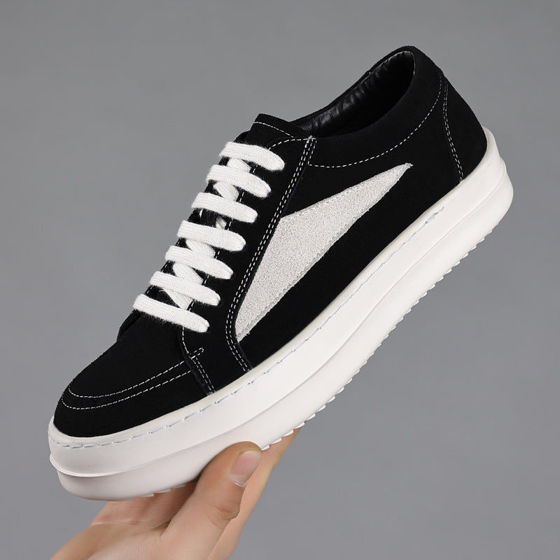Men's Top Layer Cowhide Design Fashion Bread Leather Shoes
