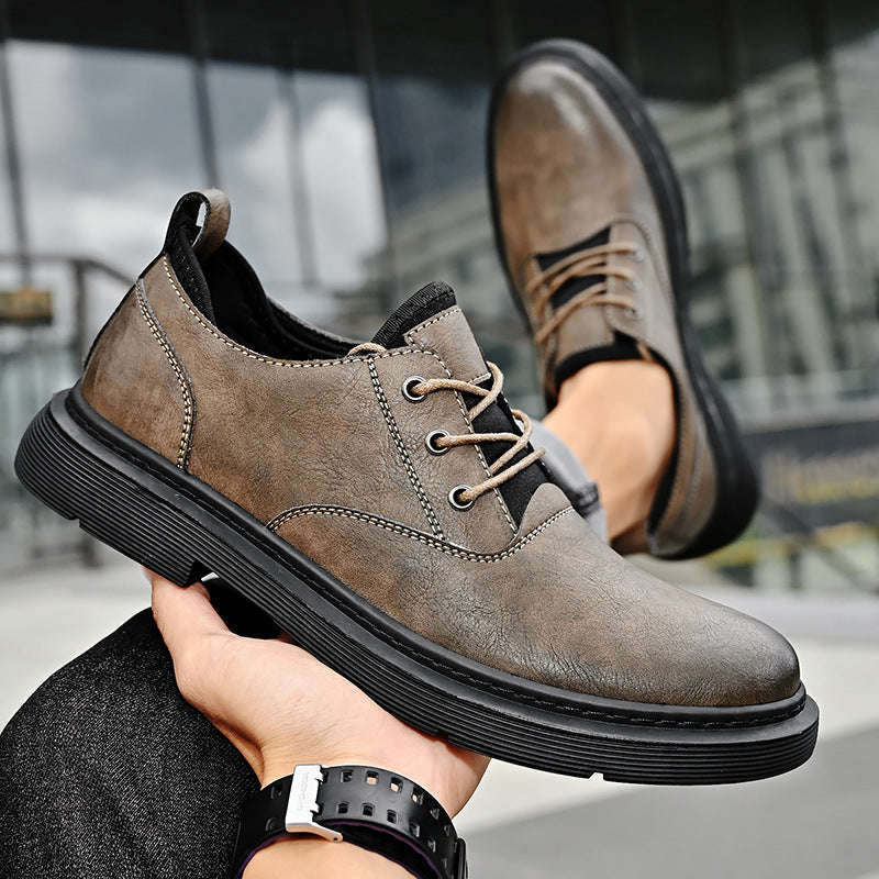 Men's Thick Bottom Fashion Plus Size British Casual Shoes