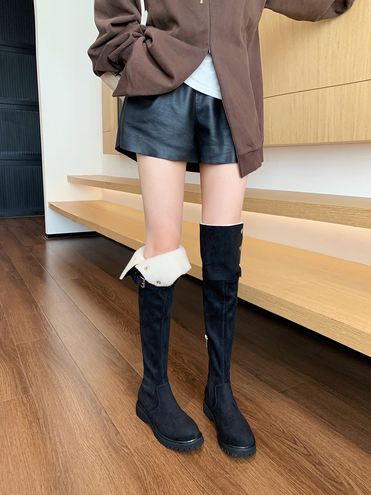 The Knee Knight Thick Bottom Fleece-lined Boots