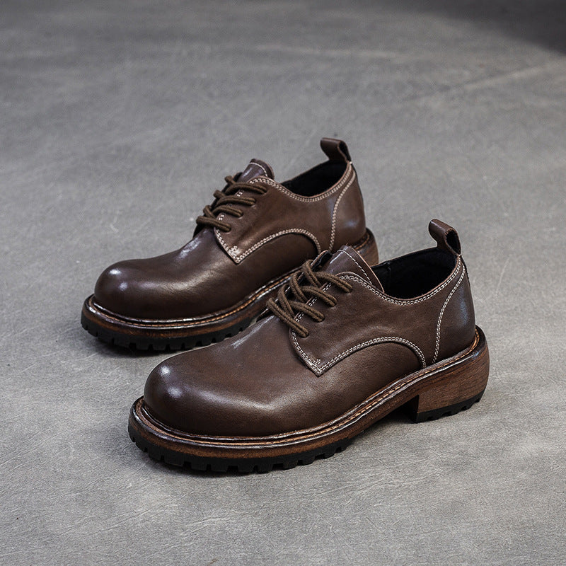 Women's & Men's Retro British Style Front Pumps Business Men's Shoes