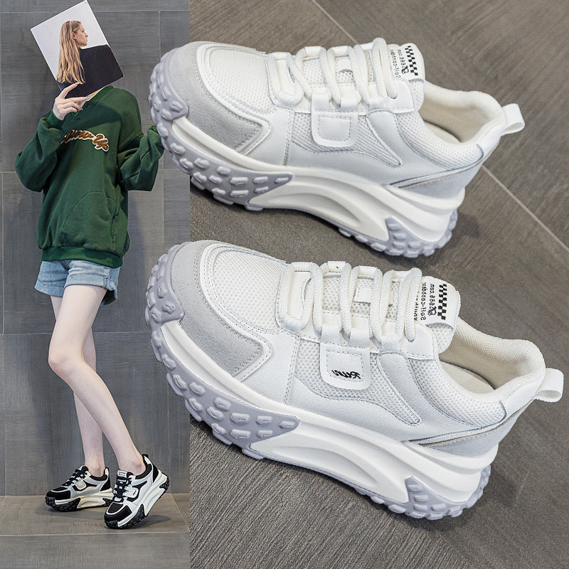 Women's Increasing Insole Thick-soled Small Single-layer Daddy Casual Shoes