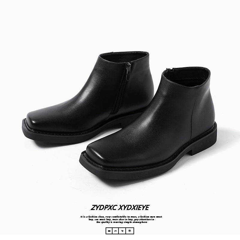 Men's Toe Martin Zipper Chelsea Niche British Boots