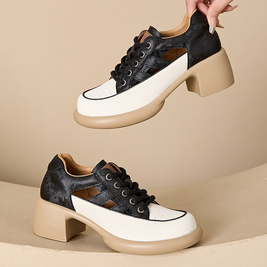 Women's Dress Breathable French Style Beautiful High-heeled Casual Shoes