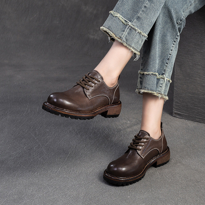 Women's & Men's Retro British Style Front Pumps Business Men's Shoes