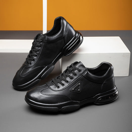 Men's Toe Air Cushion Sports Black Trendy Sneakers