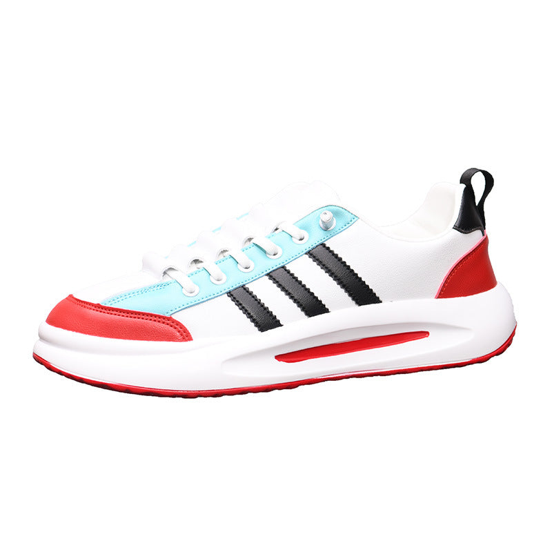 Men's Breathable White Board Couple Heightened Green Casual Shoes