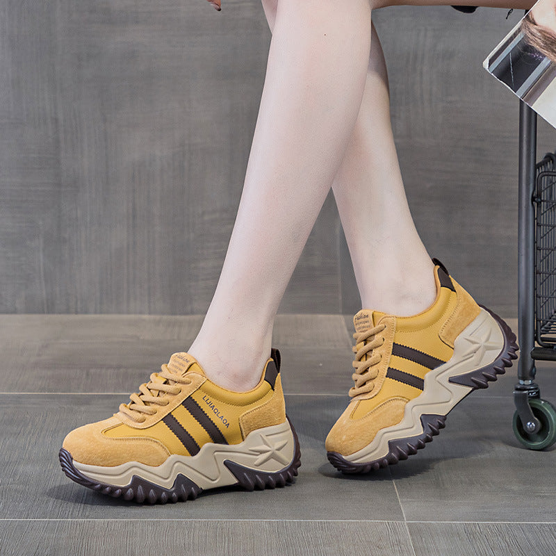 Women's Retro Style Soft Bottom Platform Women's Casual Shoes