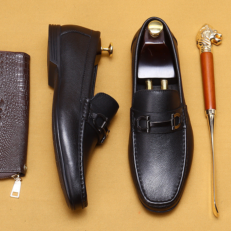 Men's Genuine Cattlehide Surface Soft Bottom British Loafers