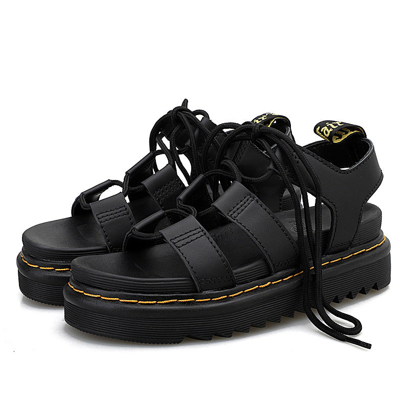 Women's Roman Strap Open Toe Beach Thick-soled Sandals