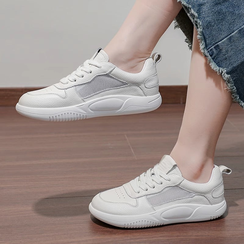 Women's White Breathable Summer Thin Pumps Flat Women's Casual Shoes