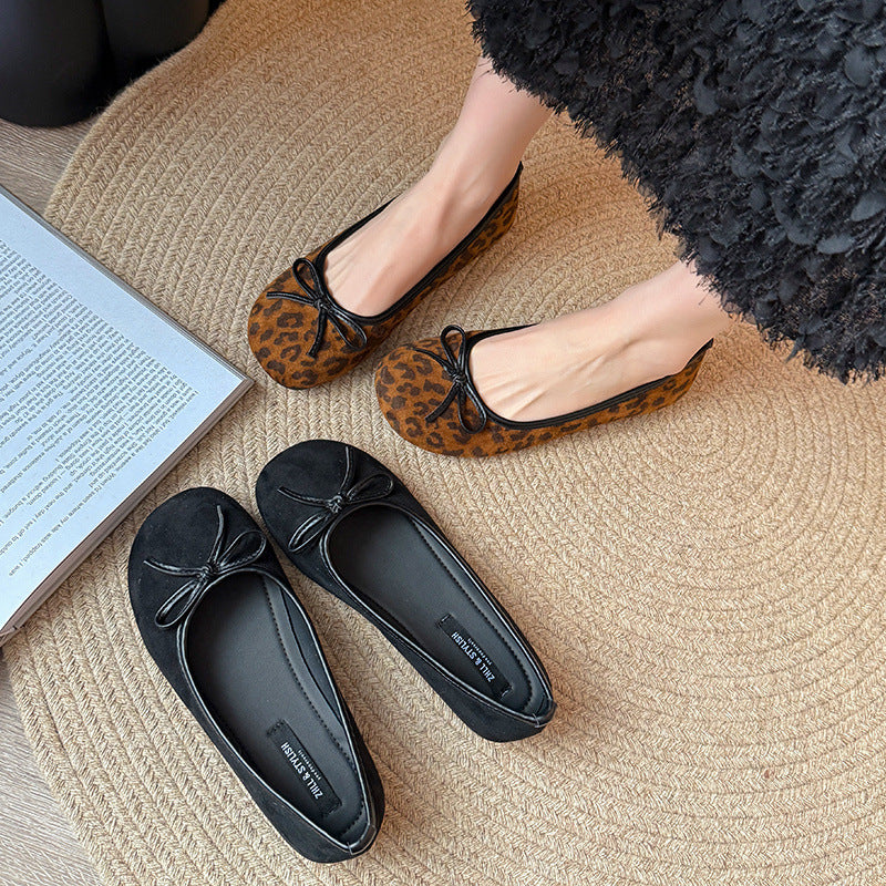 Women's Style Flat Pumps Early Spring Round Women's Shoes