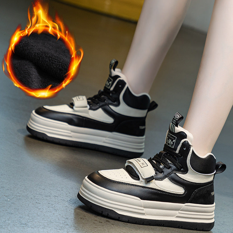 Women's Thick Fleece Warm Genuine High Board Women's Shoes