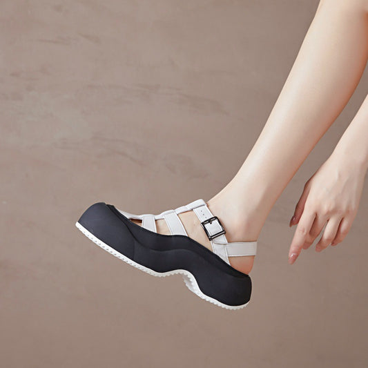 Women's & Men's Flat For Outdoors Summer Hollow Closed Men's Shoes