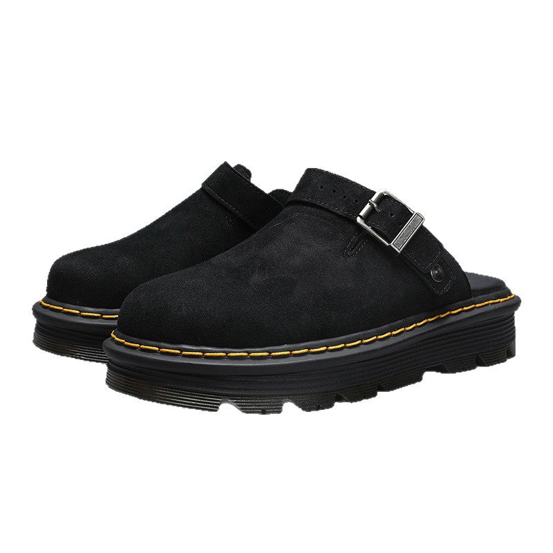 Women's & Men's Slip-on Suede Toe Cap Mules Fashion Sandals
