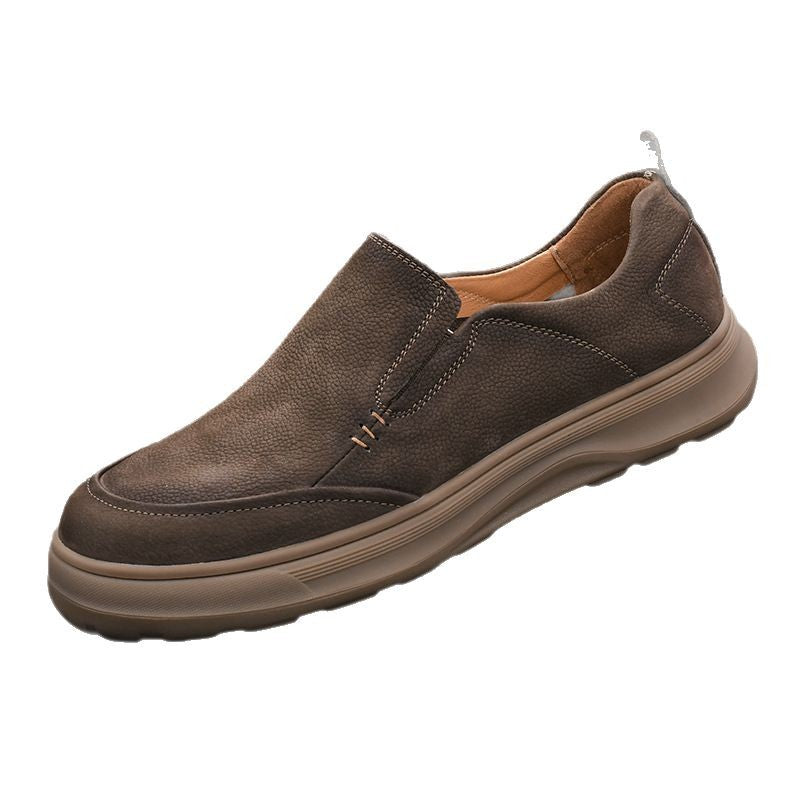 Men's Genuine Top Layer Cowhide Breathable Soft Loafers