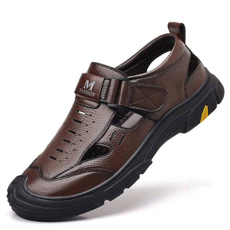 Men's Beach Upstream Breathable Cowhide Sports Mesh Men's Shoes