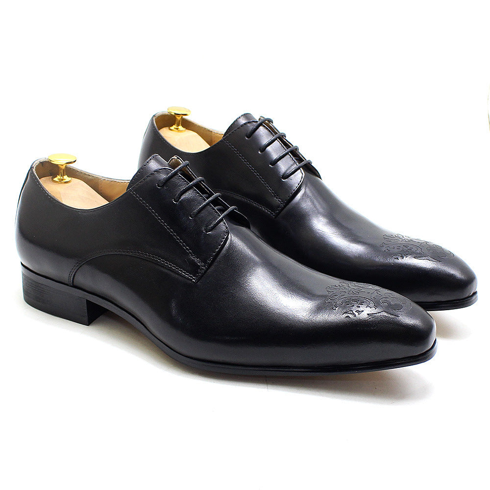 Men's Business Formal Wear Derby Genuine Fashion Leather Shoes