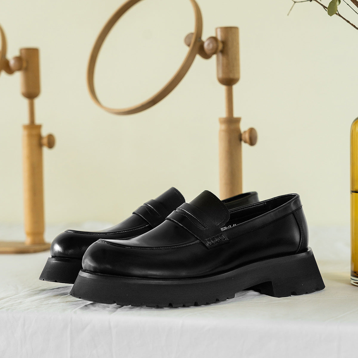 Men's Trendy Big Toe Thick Bottom Elevator Loafers