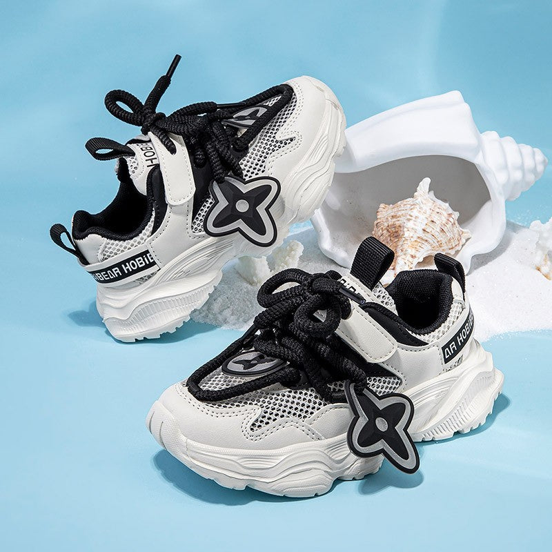 Single Mesh Summer Rotating Buckle Boy's Kid's Sneakers