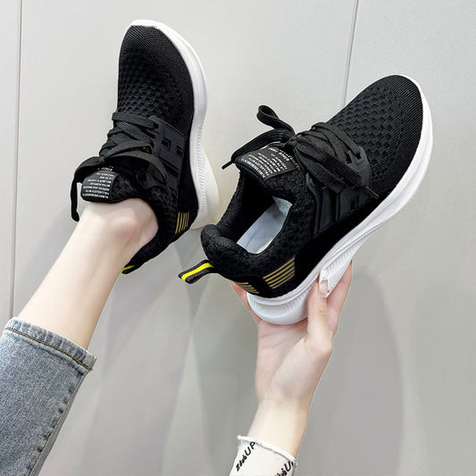 Women's Flying Woven Korean Style Versatile Fitness Casual Shoes