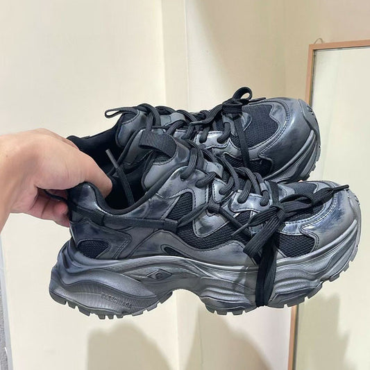 Women's Niche Dad Fashion Thick Bottom Mesh Sneakers