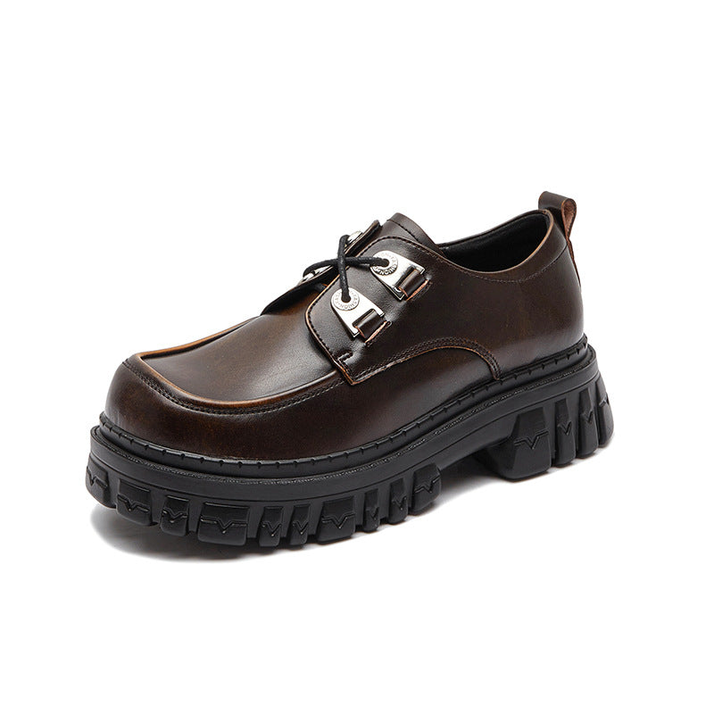 Women's Foot Beauty Power Genuine Platform Lace Leather Shoes