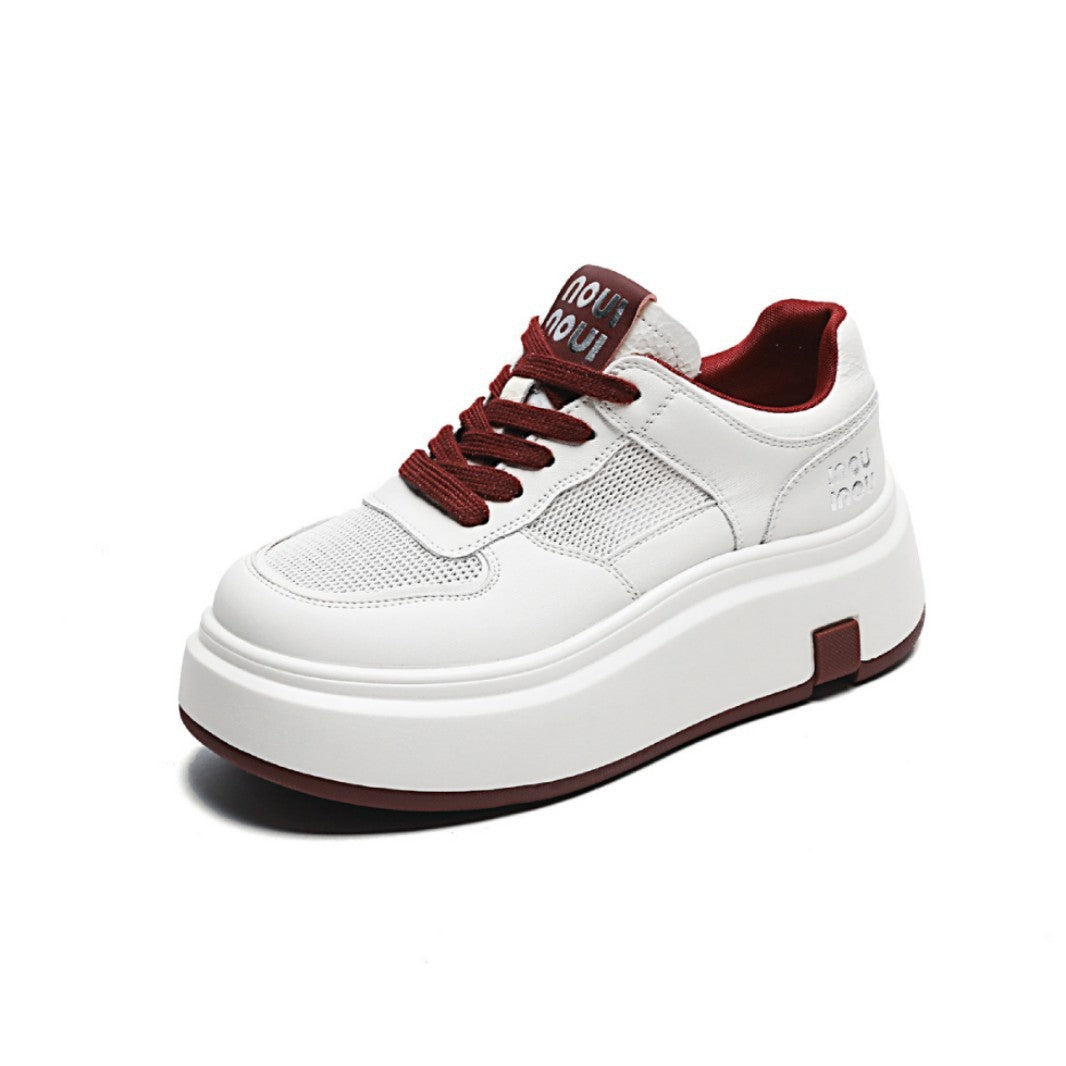 Women's Platform White Spring Versatile Sports Height Casual Shoes