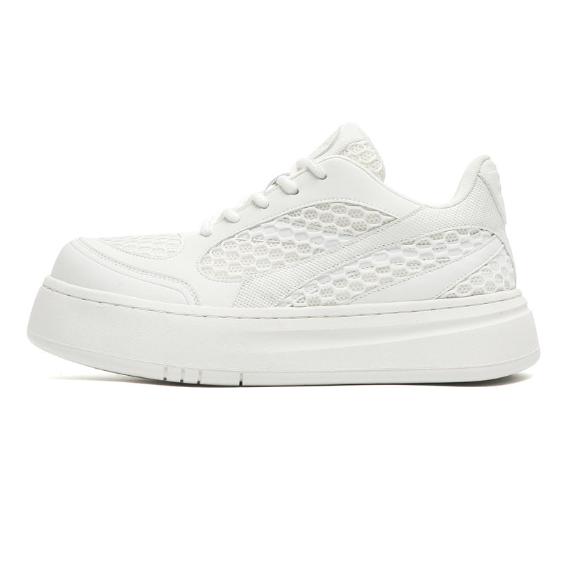 Women's & Men's Breathable Mesh Platform Height Increasing Bread Sneakers