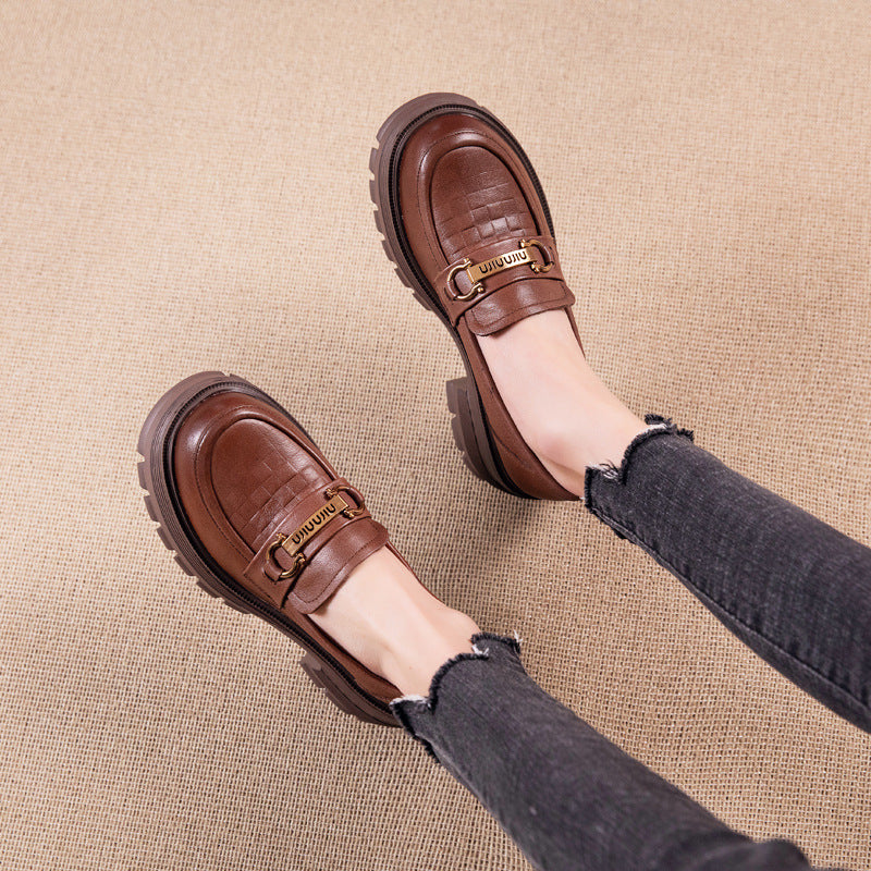 Women's Commuter Autumn British Style Platform Small Loafers