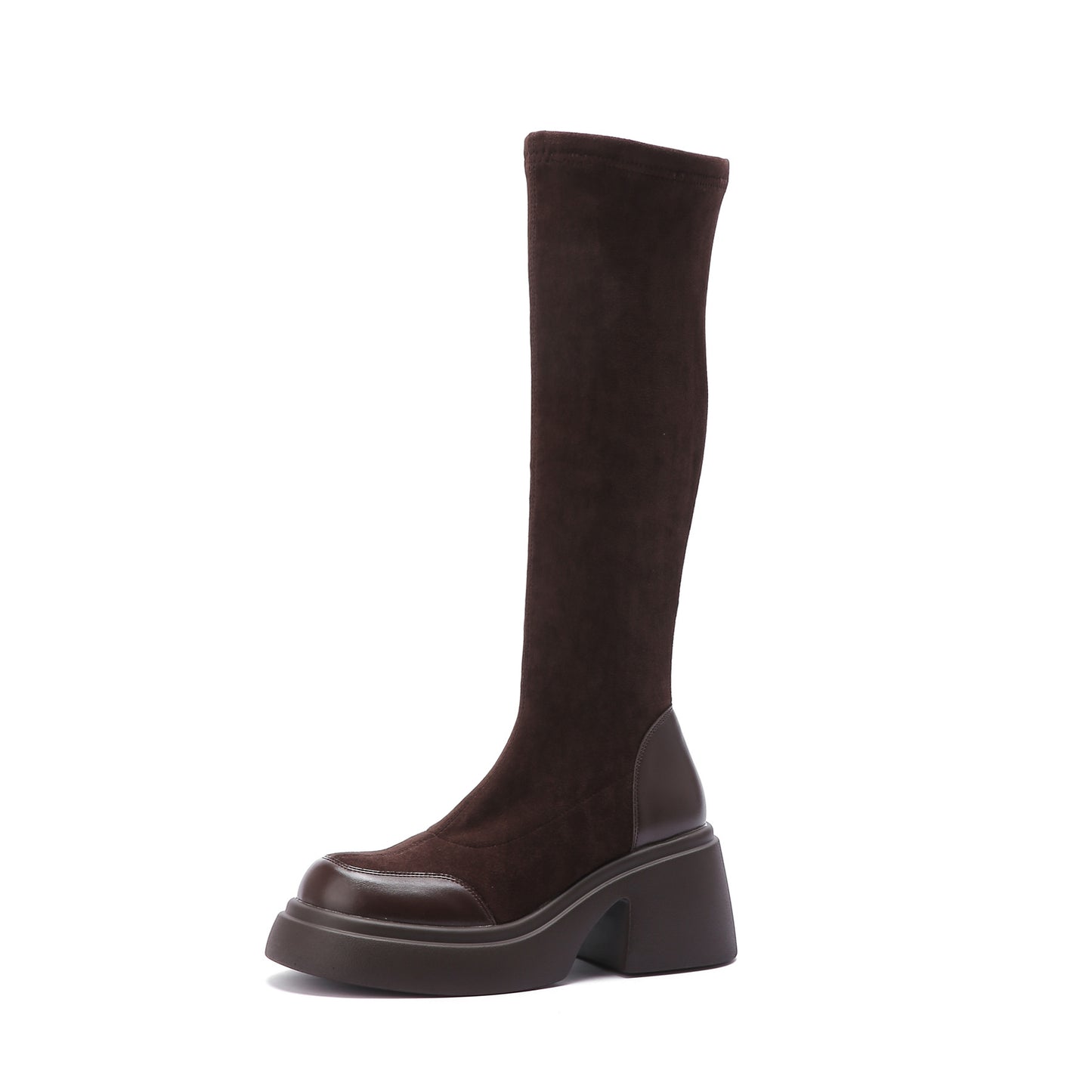 Women's Knee Big Tube Circumference Long Thick Bottom High Leg Boots