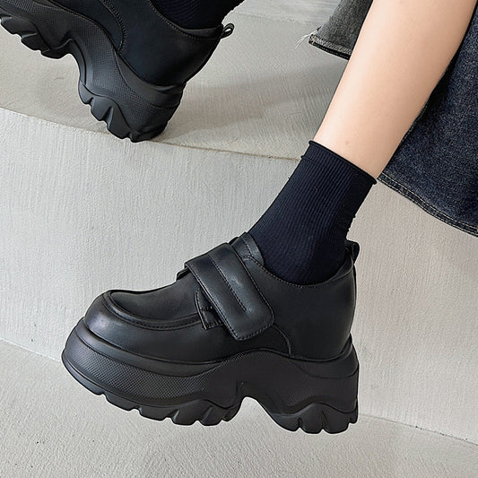 Women's Small Thick Bottom Velcro Fleece Lined Casual Shoes