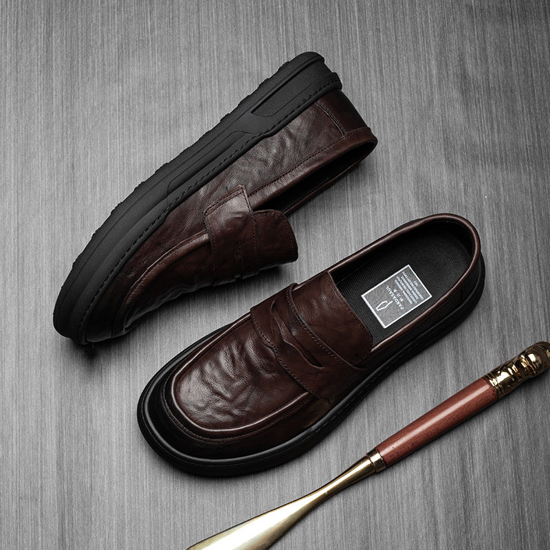 Men's Comfortable Authentic Slip-on Business Flat Casual Shoes