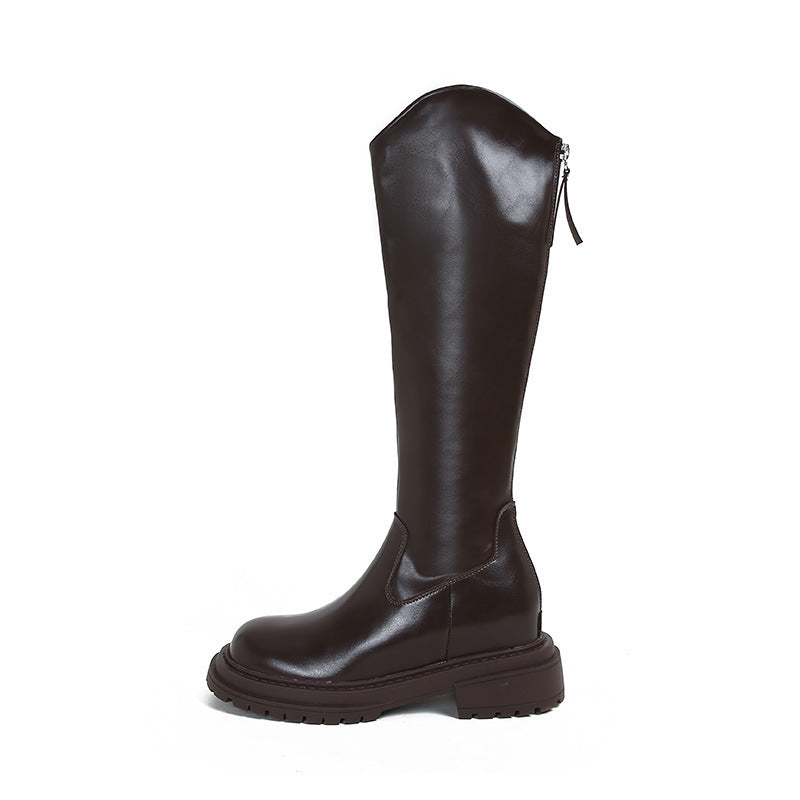 Women's Thick Bottom High Tube Show Thin Boots