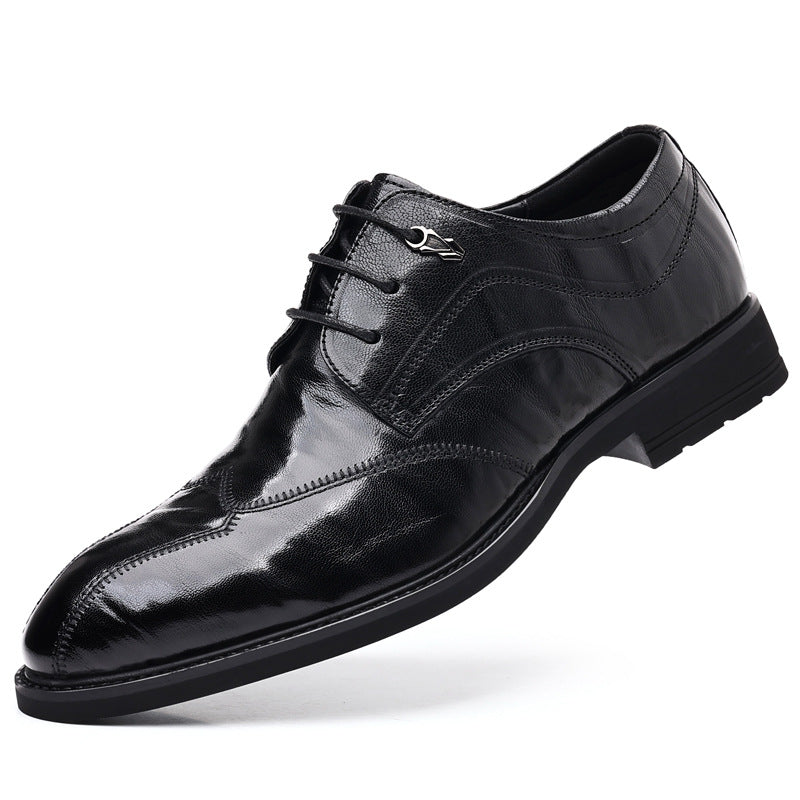 Men's Autumn Formal Business Soft Bottom British Leather Shoes