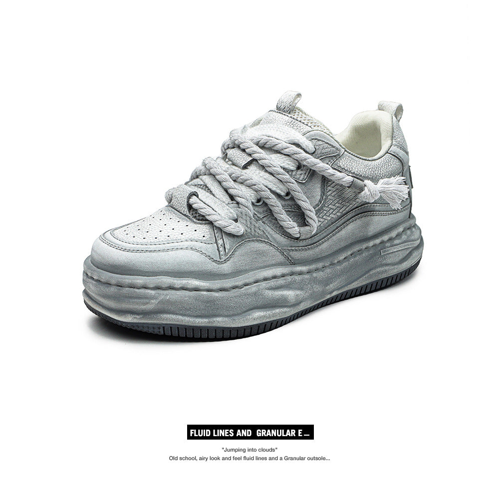 Women's & Men's Fashion Niche Distressed Invisible Dirty Dissoed Sneakers