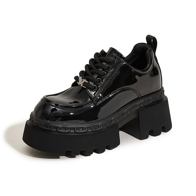 Women's Elevated Autumn Small Chunky Platform British Loafers