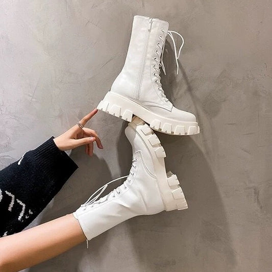 Women's Height Increasing Bottom Small Soft Platform Boots