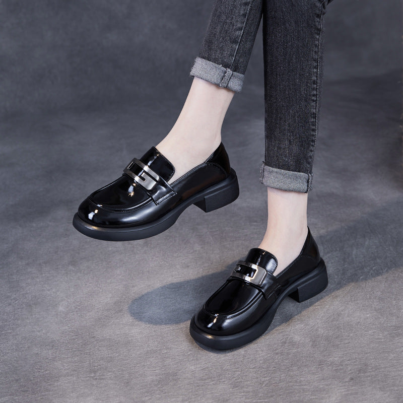 Authentic Spring British Style Chunky Platform Loafers