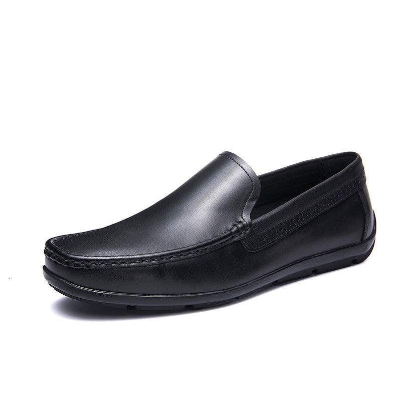 Men's Texture Waxing Spring Genuine Slip-on Comfortable Loafers