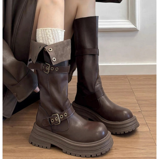 Women's Style Thick Bottom Height Increasing Slimming Boots