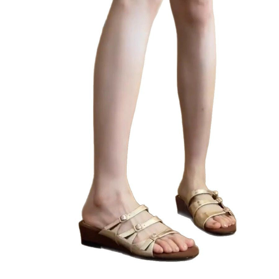 Women's Summer Wear Fashionable High-grade French Style Slippers