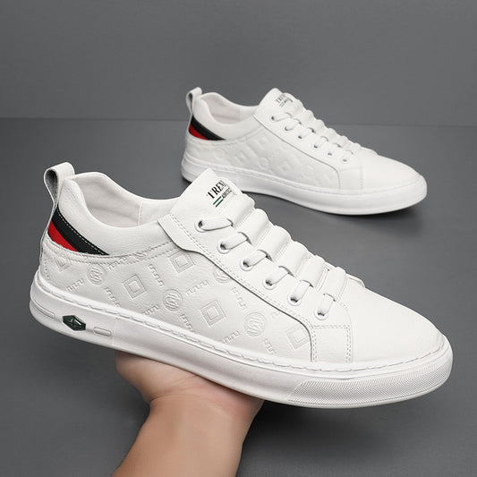 Men's White Breathable Comfortable Soft Bottom Versatile Sneakers