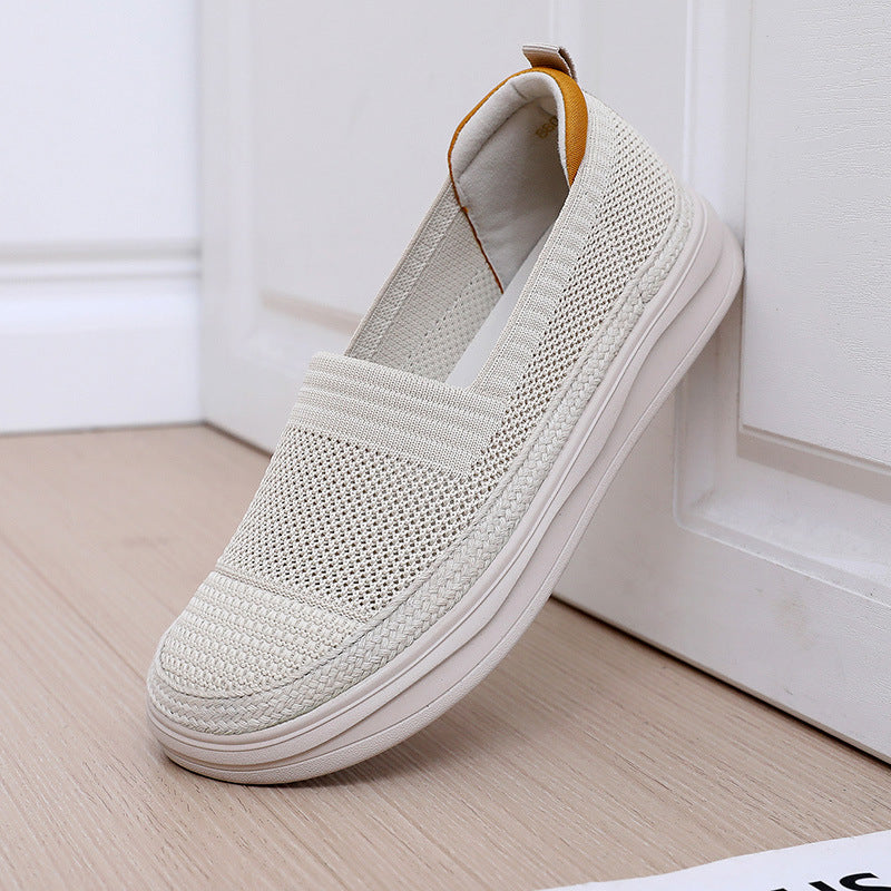 Women's Sheep Comfortable Mom Slip-on Lightweight Pumps Casual Shoes
