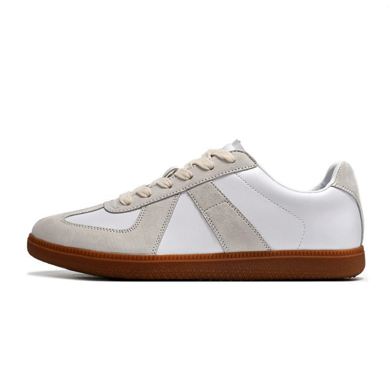 Women's & Men's Size German Training Genuine White Slip-on Retro Easy Matching Men's Casual Shoes